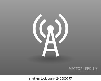 Flat icon of wifi
