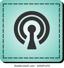 Flat icon of wifi