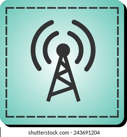 Flat icon of wifi