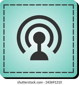 Flat icon of wifi