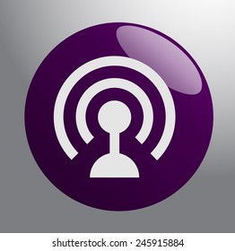 Flat icon of wifi