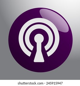 Flat icon of wifi