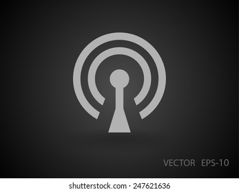 Flat icon of wifi