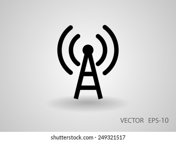 Flat icon of wifi