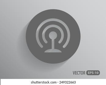 Flat icon of wifi