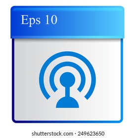 Flat icon of wifi