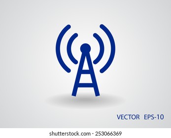 Flat icon of wifi