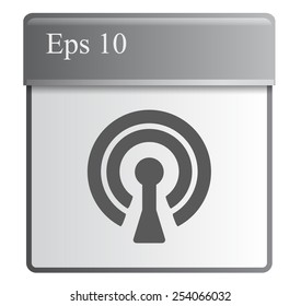 Flat icon of wifi