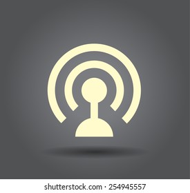 Flat icon of wifi