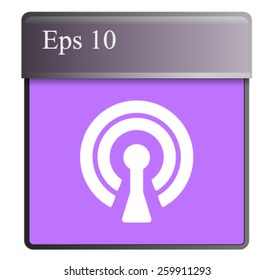 Flat icon of wifi