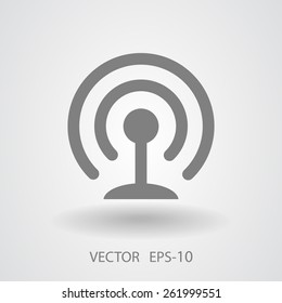 Flat icon of wifi