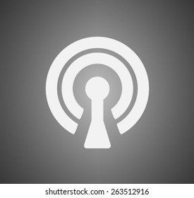 Flat icon of wifi