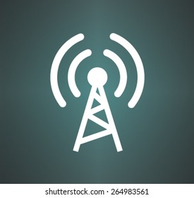 Flat icon of wifi