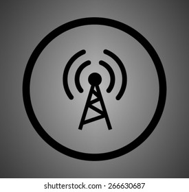 Flat icon of wifi