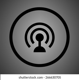 Flat icon of wifi