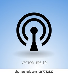 Flat icon of wifi