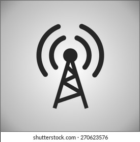 Flat icon of wifi
