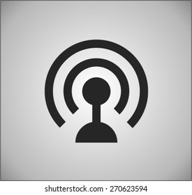 Flat icon of wifi