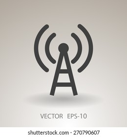 Flat icon of wifi