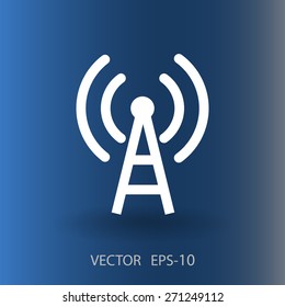 Flat icon of wifi