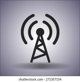 Flat icon of wifi