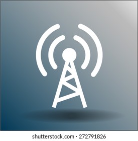 Flat icon of wifi