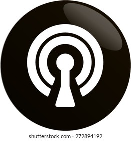 Flat icon of wifi