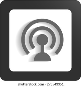 Flat icon of wifi