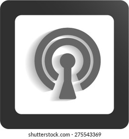 Flat icon of wifi
