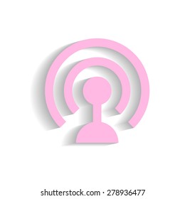 Flat icon of wifi