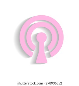 Flat icon of wifi