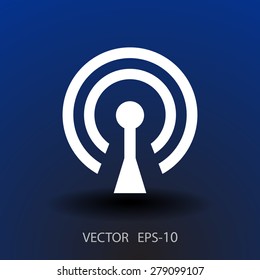 Flat icon of wifi