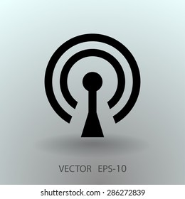 Icono plano de wifi