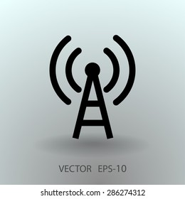 Flat icon of wifi