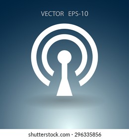 Icono plano de wifi