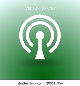 Flat icon of wifi