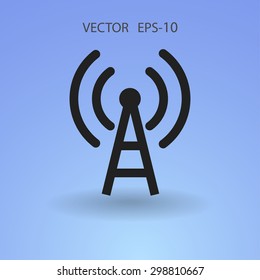 Flat icon of wifi