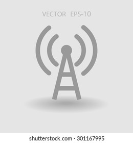 Flat icon of wifi