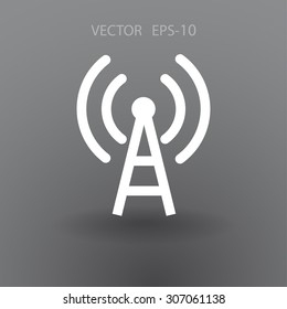 Flat icon of wifi