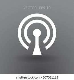 Flat icon of wifi