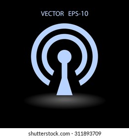 Flat icon of wifi