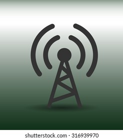 Flat icon of wifi
