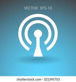 Flat icon of wifi