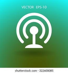 Icono plano de wifi