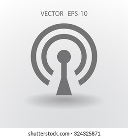 Flat icon of wifi