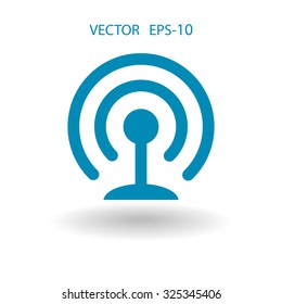 Flat icon of wifi