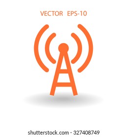 Flat icon of wifi