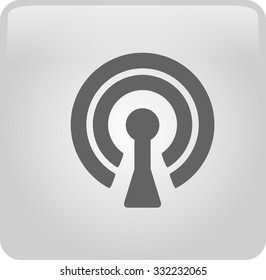 Flat icon of wifi