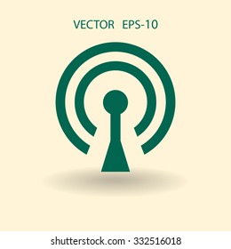 Flat icon of wifi