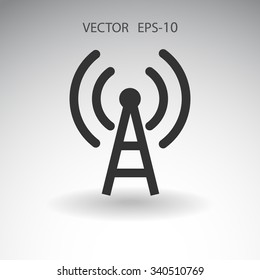 Flat icon of wifi